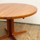 Table à manger extensible ronde en teck du milieu du siècle par Glostrup, Danemark, années 60