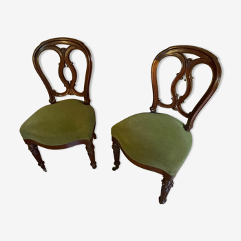 2 chaises Louis Philippe acajou