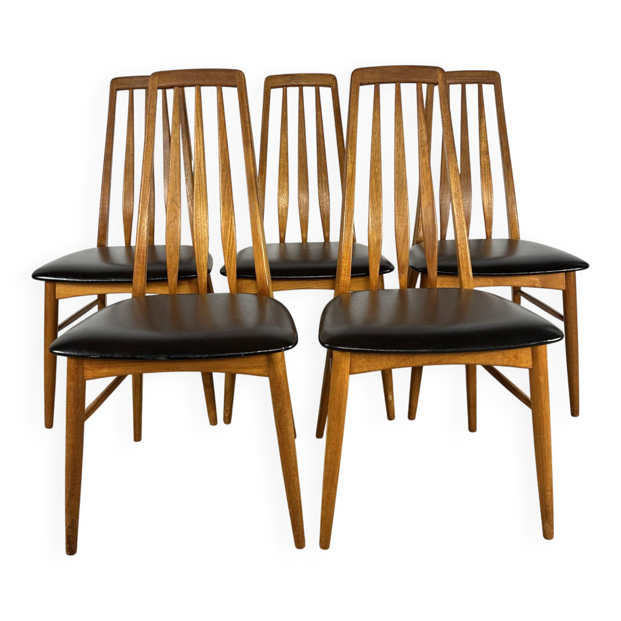 5 Niels Koefoed teak chairs stamped – Denmark – Scandinavian design