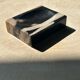 Symmetrical multicolored petrified wood soap dish
