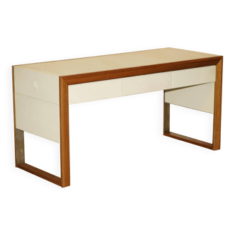 Handmade leather desk, original Rolex, Art Deco