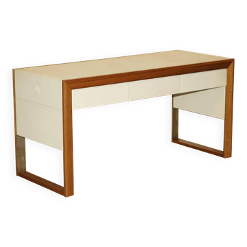 Handmade leather desk, original Rolex, Art Deco