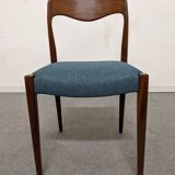 Set of 6 Danish teak chairs from the 60s/70s