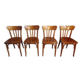 Set of 4 bistro chairs, 1950s