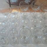 Set of water and wine glasses