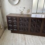 Brutalist sideboard attributed to De Coene 70s