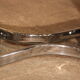 Dining table glass smoke base chromed metal 1970