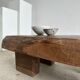 Asian solid wood quadripod brutalist coffee table H30 L81 l42