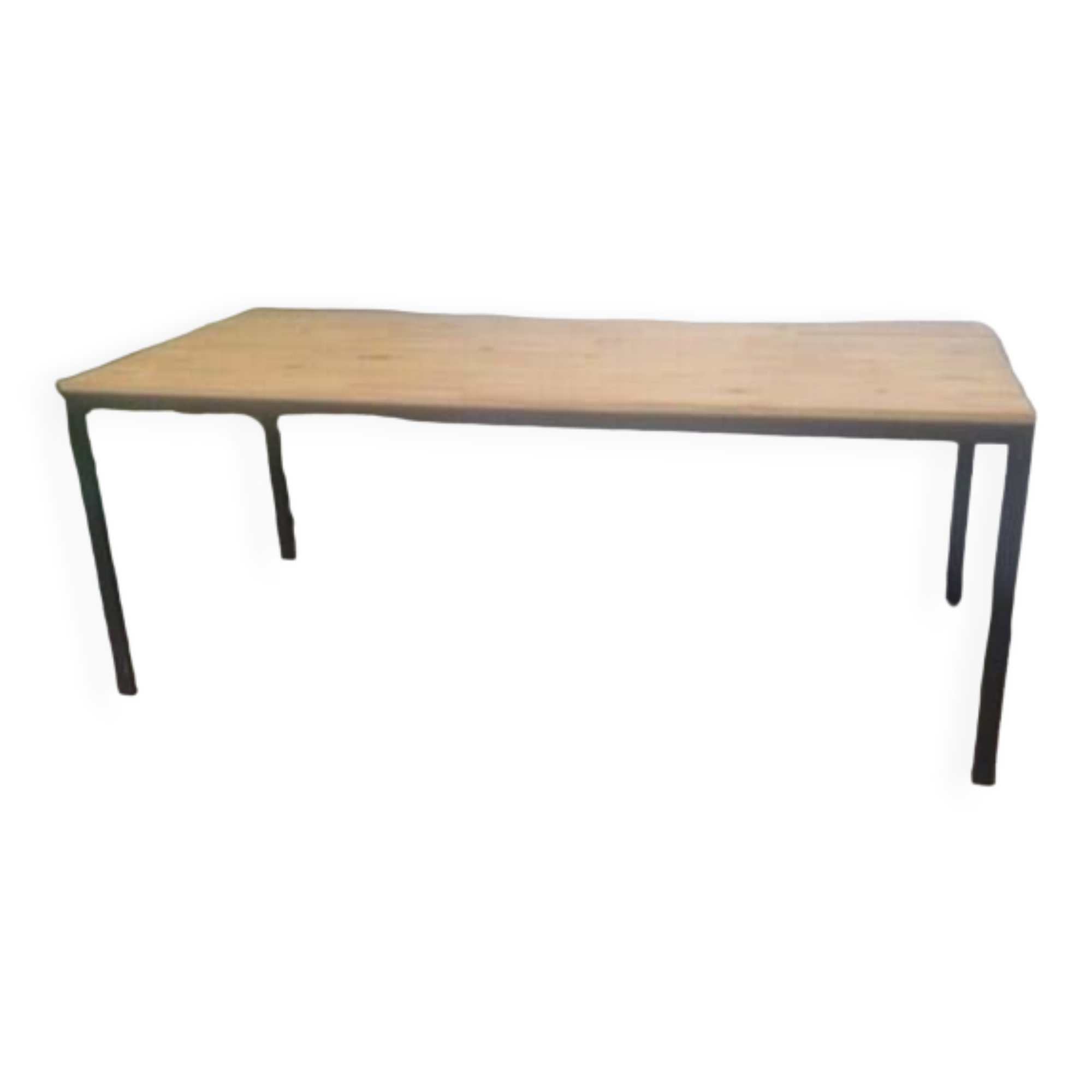 Industrial wood and metal farm table
