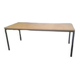 Industrial wood and metal farm table