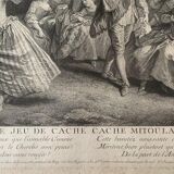 Nicolas Lancret, Le jeu de cache cache, gravure