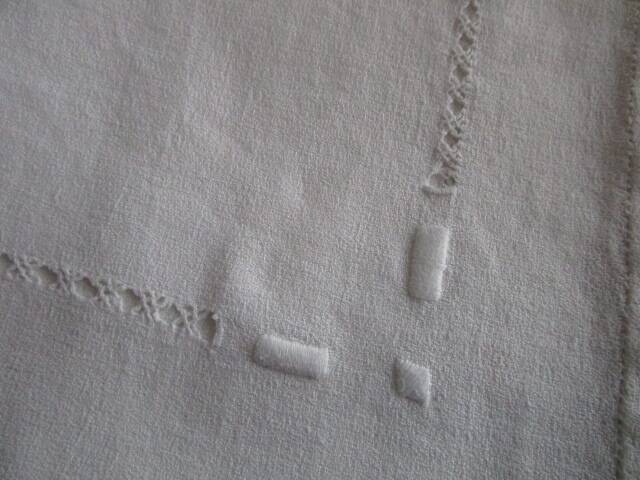 9 large old embroidered napkins