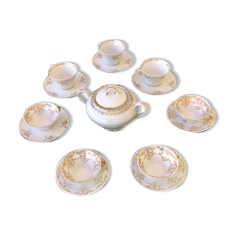 Gold-decorated porcelain coffee service