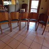 Cinq chaises art déco