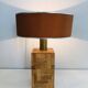 Straw marquetry lamp