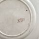 Round polychrome ironstone platter "Nella" by Jules Vieillard, Bordeaux
