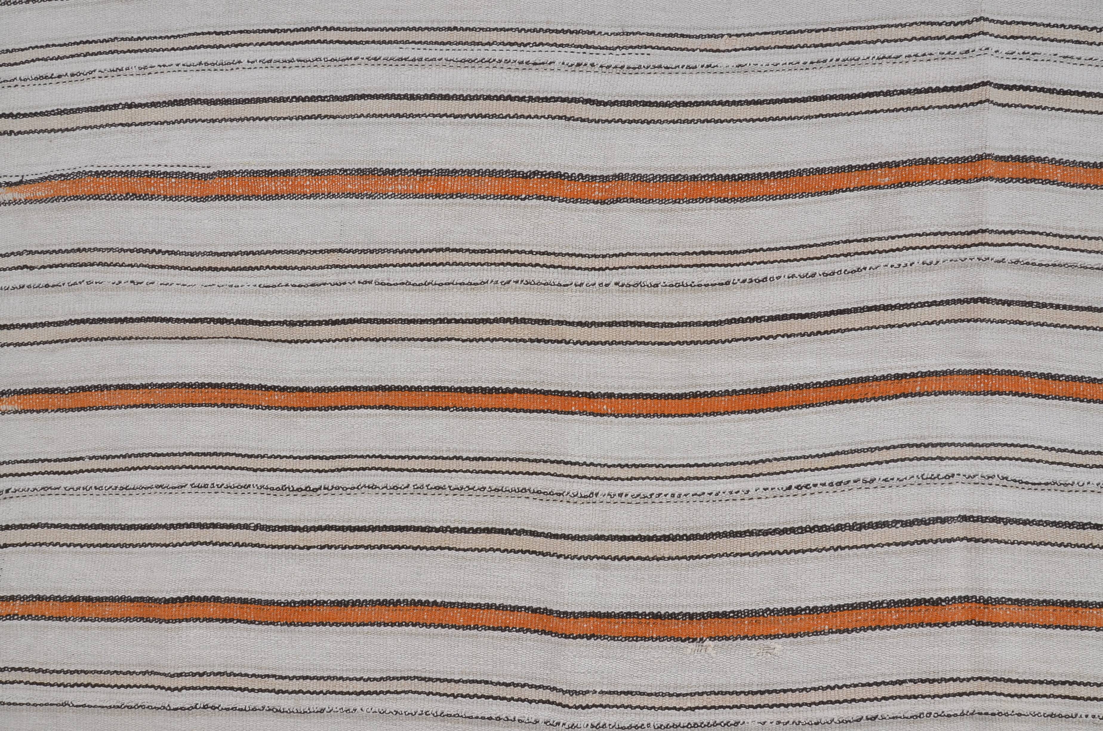 Stripe Anatolian Hemp Kilim Rug sku 3681