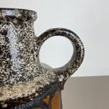 Large Pottery Fat Lava Multi-Color Floor Vase 408-40 Made by Scheurich, 1970s