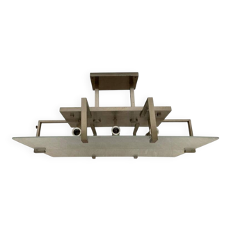 Unique Bauhaus Chrome Ceiling Lamp / Flush Mount, 1930s