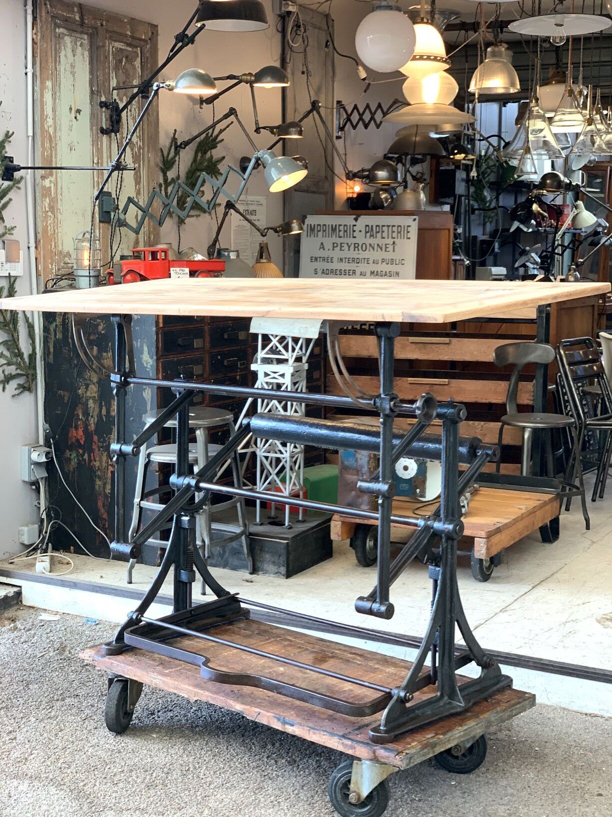 Architect's Table by "F. Darnay Parallele Paris" 1920