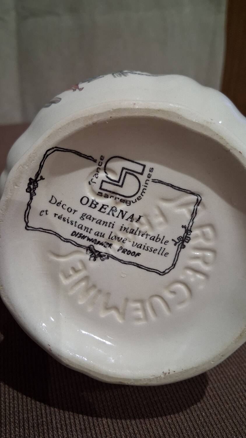 Milk jug Alsace Obernai