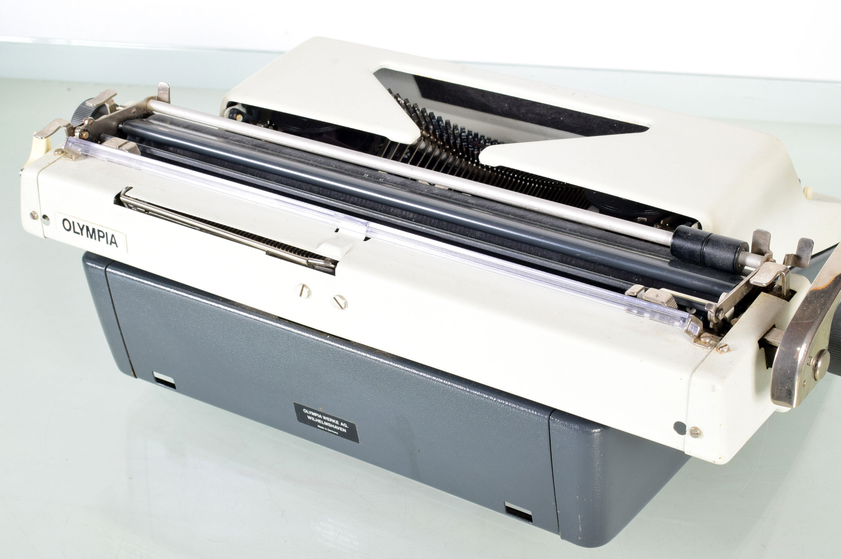 Olympia typewriter with suitcase