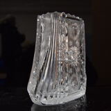 Vase,cut crystal glass,bohemia in the 1960's.
