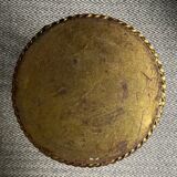 1960s brass rope umbrella stand with leaves