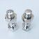 Salt shaker pepper mill silver metal bolt. vintage