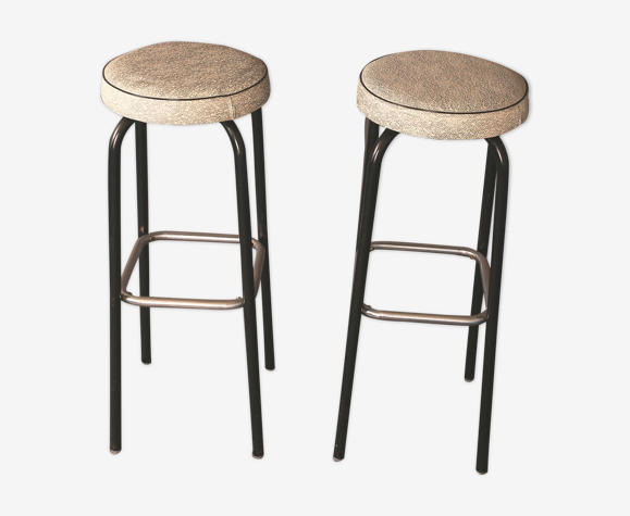 Paire de tabourets de bar vintage