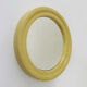 Vintage beige round mirror, Cattaneo Italy Year 70