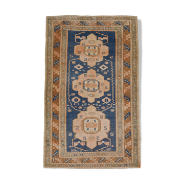 Tapis oushak bleu fait à la main 280x167cm