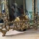 Miroir de style Louis XV en bois doré d’époque Napoléon III