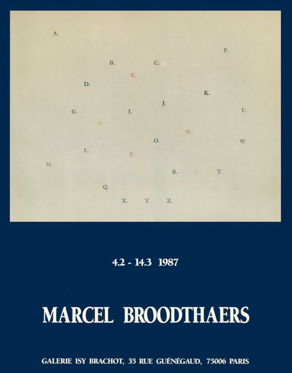 Poster Marcel Broodthaers 1987