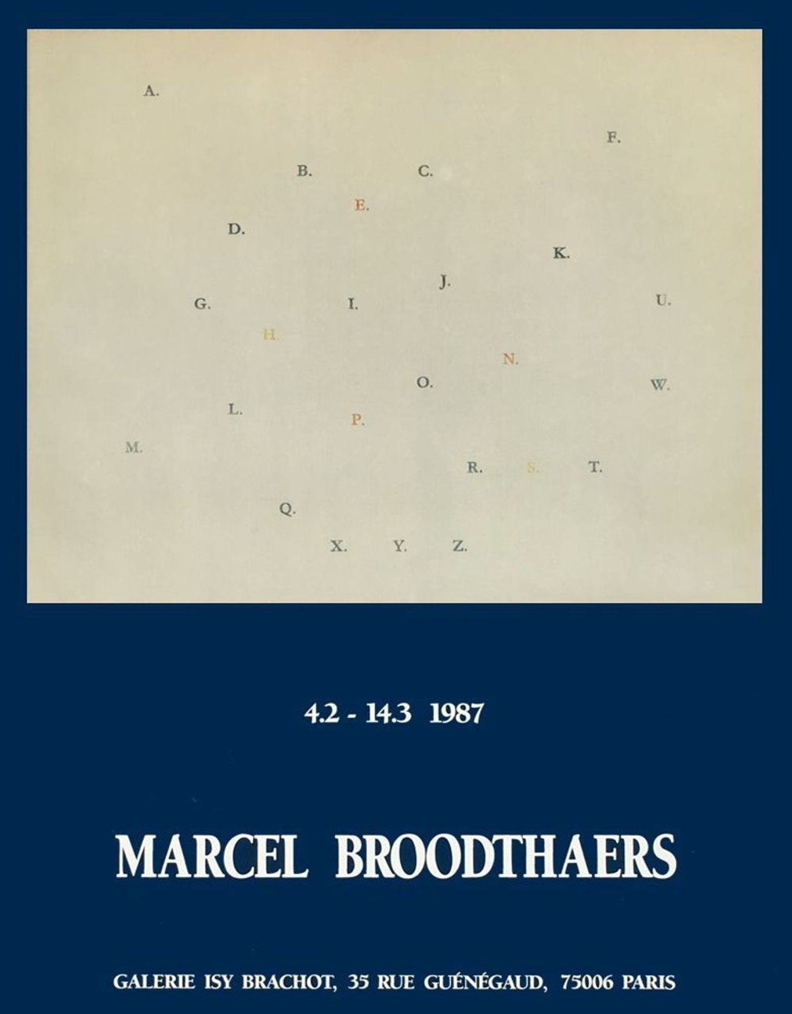 Poster Marcel Broodthaers 1987