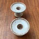 Mid-century Danish studio ceramic candle holders, 1960s, set of 2.