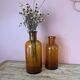 Amber glass bottle, vase