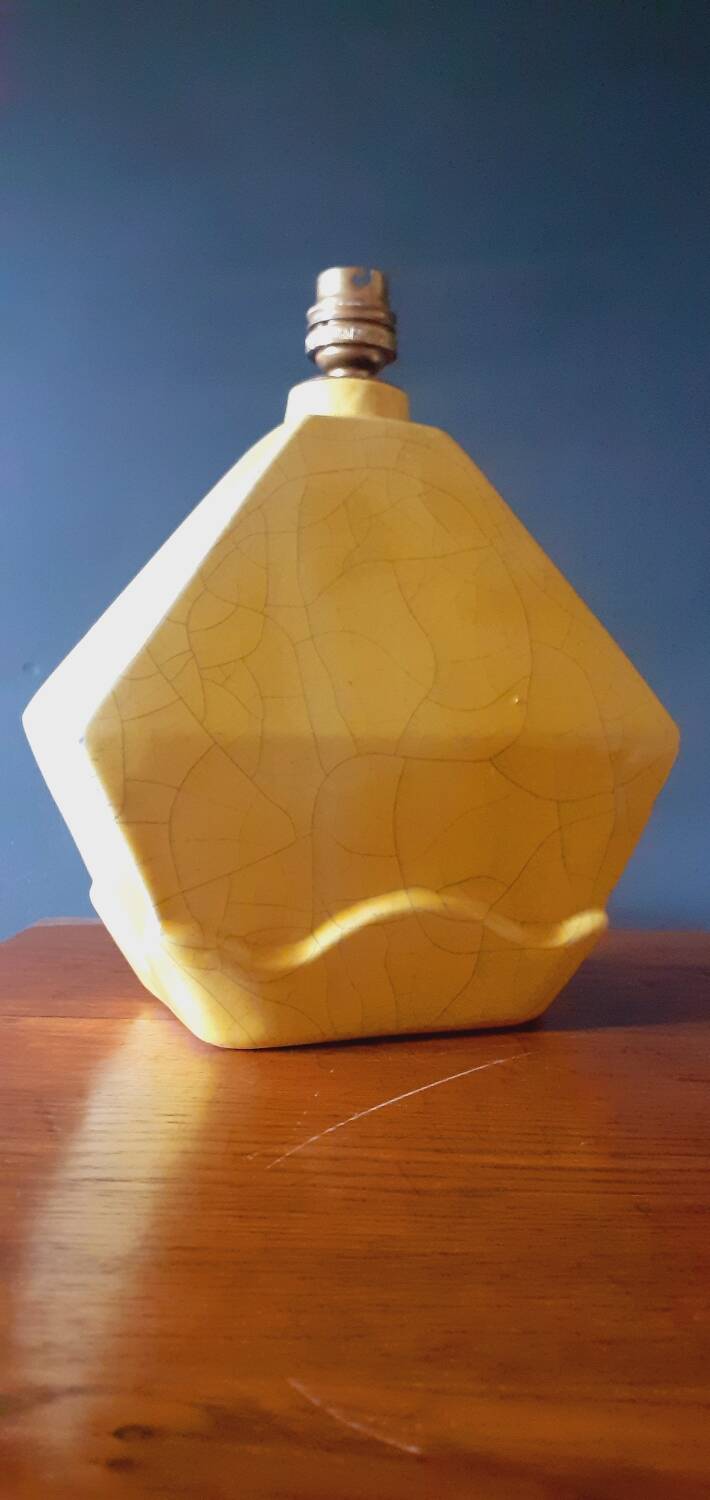 Vintage 50s cracked ceramic lamp