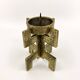 Brutalist candlestick • Austria • Brass • 1970