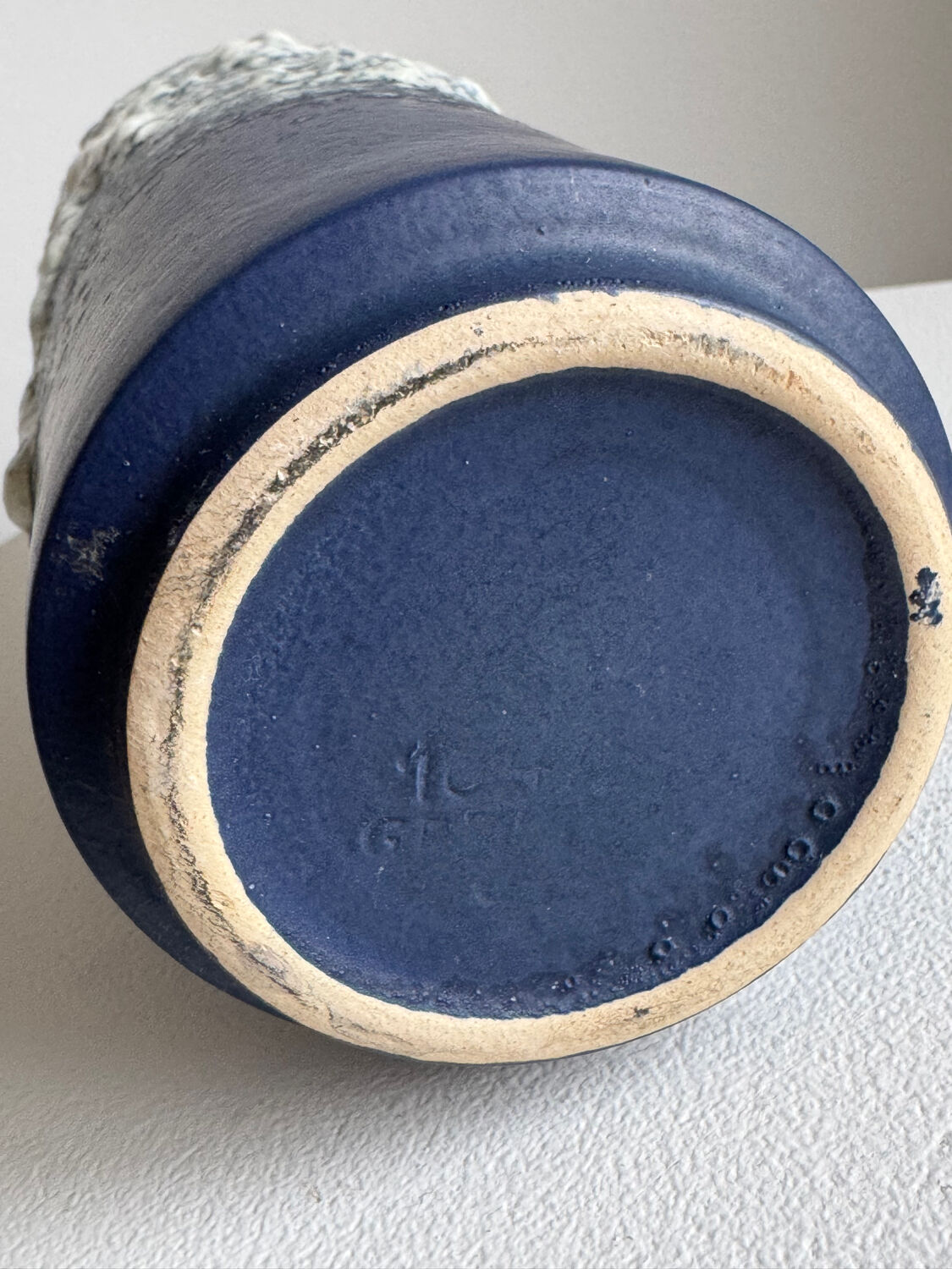 Vintage Mid Century Modern Fat Lava Stein Keramik West German Navy Gl