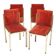 4 chaises Italiennes en laiton