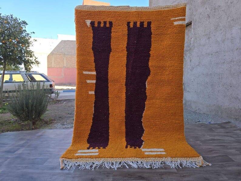 Authentic handmade pure wool rug size 1/2 m