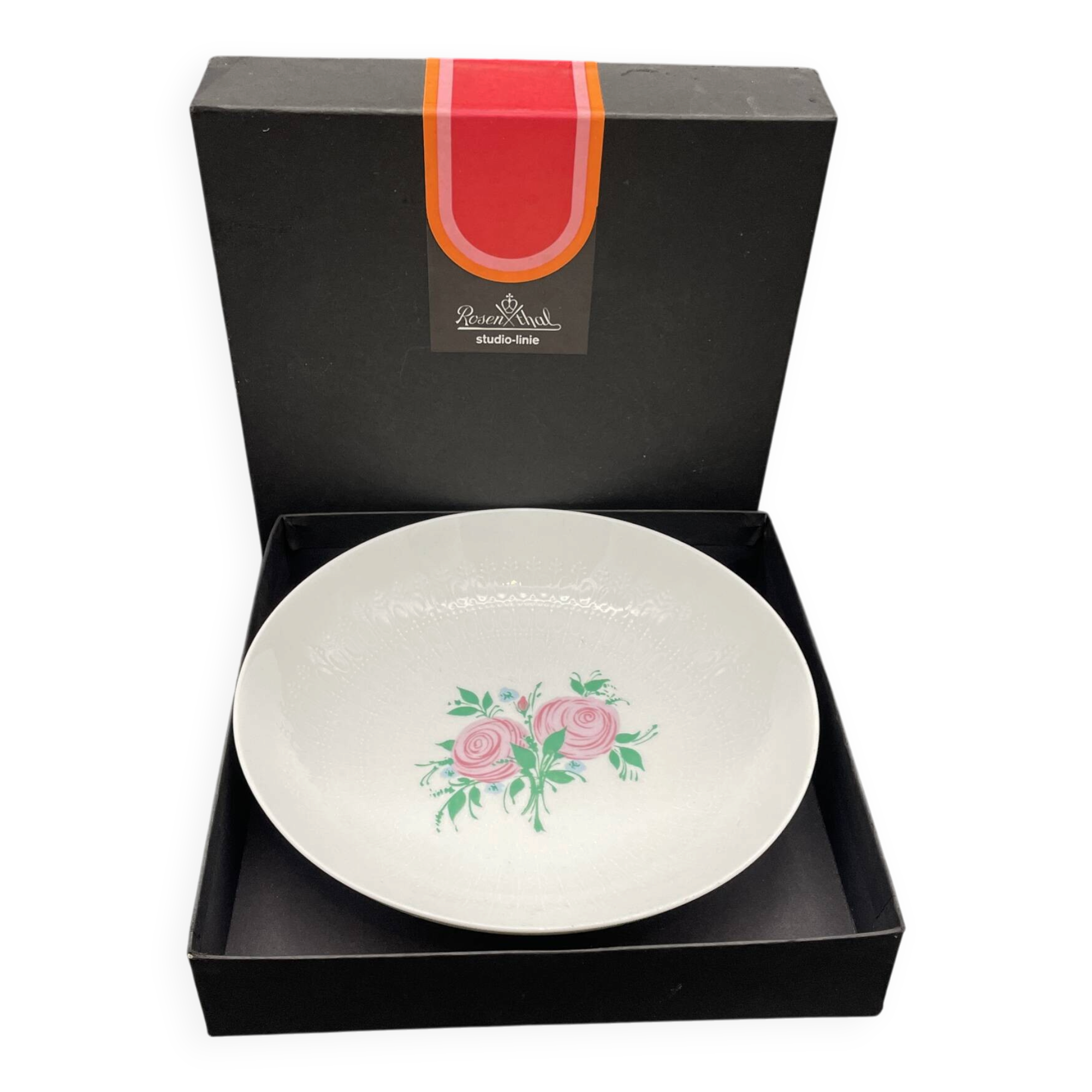 Rosenthal porcelain coupe Romanze Rosa Rose – relief decoration, wine
