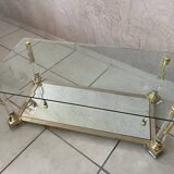 Hollywood Regency Glass Coffee Table