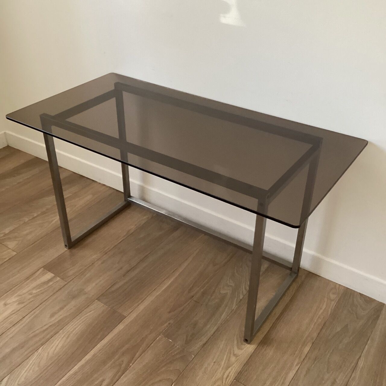 Metal and glass design desk