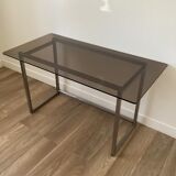 Metal and glass design desk