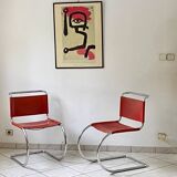Pair of chairs MR 10 design Ludwig Mies Van Der Rohe vintage edition 90s