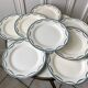 Set of 8 flat plates Terre de Fer Salins model Vincennes mid-nineteenth