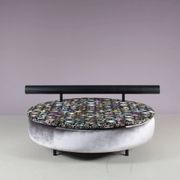 1980s round loveseat in Antonio Citterio style from Italy