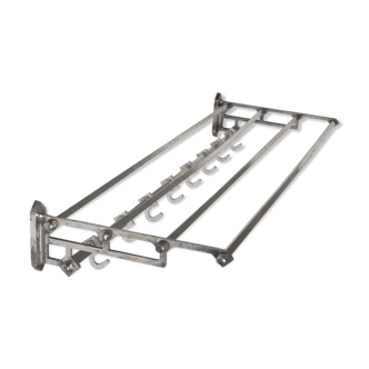 Aluminum coat rack in art deco style, 1970's